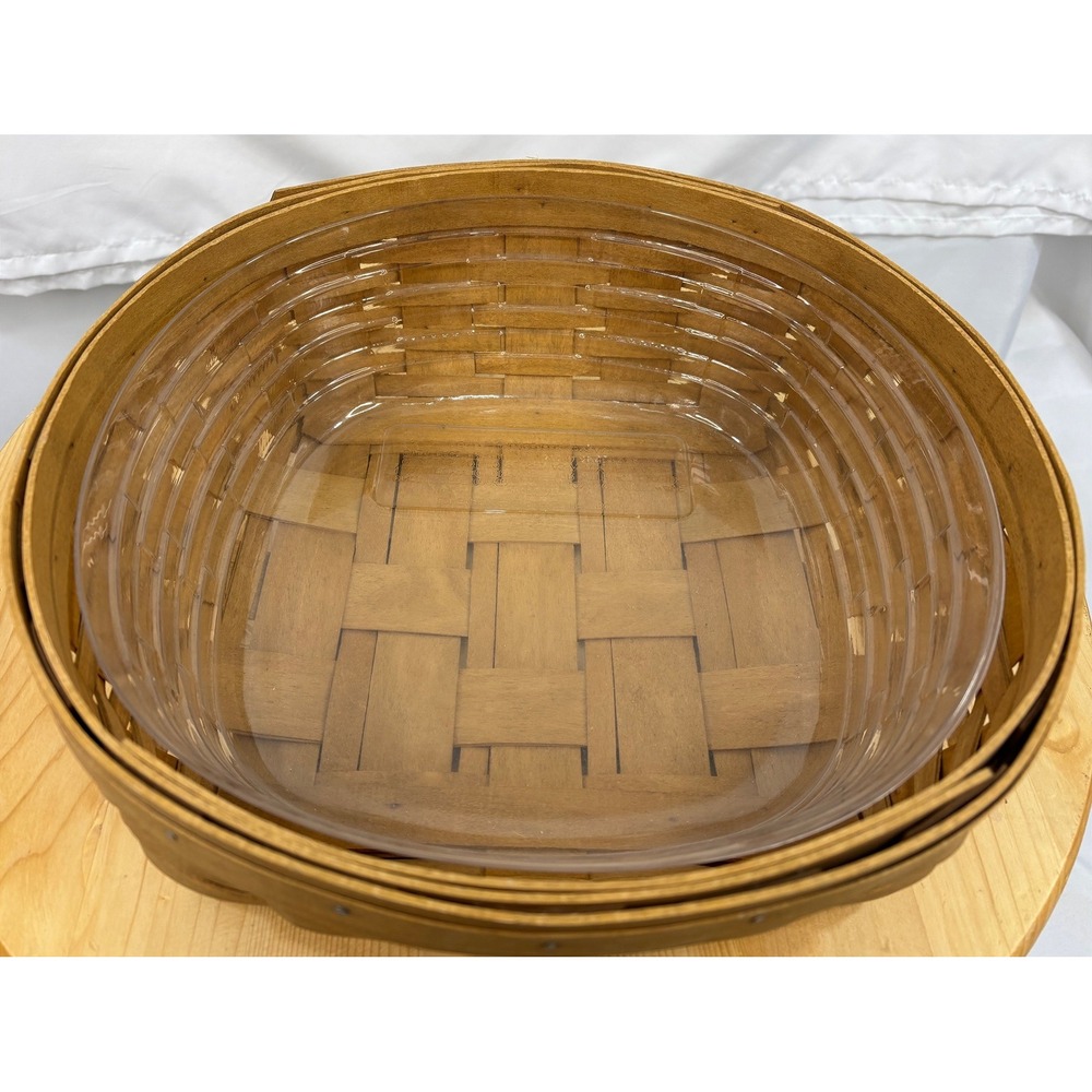 LONGABERGER 2003 Basket Small Catch-All Square Bottom Round Top With Insert - Picture 7 of 7